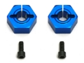 Picture of Team Associated 12mm Aluminum Front Clamping Wheel Hex Set (Blue) (2)