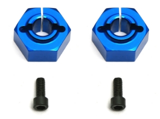 Picture of Team Associated 12mm Aluminum Rear Clamping Wheel Hex Set (Blue) (2)
