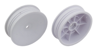 Picture of Team Associated 12mm Hex 2.2" "Slim" Front Buggy Wheels (White) (2) (B6)