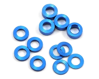 Picture of ProTek RC Aluminum Ball Stud Washer Set (Blue) (12) (0.5mm, 1.0mm & 2.0mm)