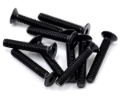 Picture of Tekno RC 3x18mm Flat Head Screw (Black) (10)