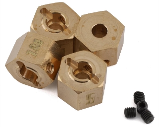 Picture of Yeah Racing 12mm Brass Wheel Hexes (4) (9mm Offset)