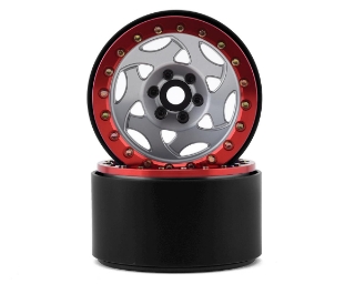 Picture of SSD RC 2.2 Champion Beadlock Wheels (Silver/Red)