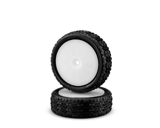 Picture of JConcepts Swagger 2.2" Mounted 4WD Front Buggy Carpet Tires (White) (2) (Pink)