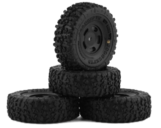 Picture of JConcepts Landmines 1.0" Pre-Mounted Tires w/Glide 5 Wheels (Black) (4) (Gold)