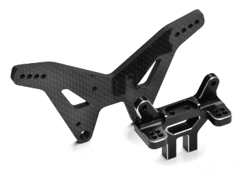 Image de Carbon Rear Shock Tower Set, 7075 and 4mm CF, for Losi 22S Drag