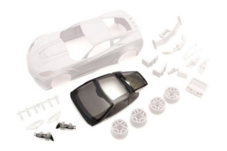 Picture of Kyosho Mini-Z MR-03 Chevrolet Corvette ZR1 Body w/Wheels (White)