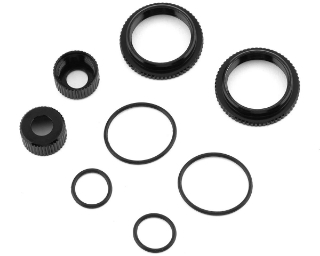 Picture of Team Associated 13mm Shock Collar & Seal Retainer Set (Black)