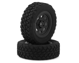 Picture of Team Associated Pro2 LT10SW Pre-Mounted Front Tires (Black) (2)