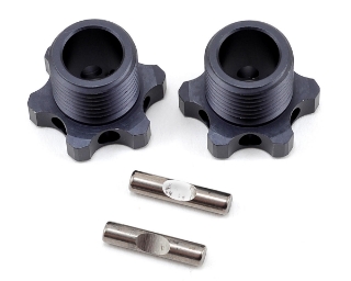 Picture of Tekno RC Aluminum Lightened Wheel Hub Set w/Pins (Gun Metal) (2)