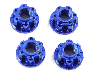 Picture of Yeah Racing 4mm Aluminum Serrated Wheel Lock Nut (4) (Dark Blue)