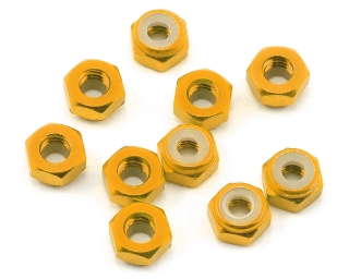 Picture of Yeah Racing 4mm Aluminum Lock Nut (10) (Gold)