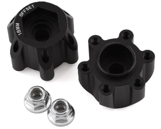 Picture of JConcepts Tribute 12mm Aluminum Hex Adaptor (Black) (2) (18mm Offset)