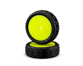 Picture of JConcepts Swagger 2.2" Pre-Mounted 4WD Front Buggy Carpet Tires (Yellow) (2)