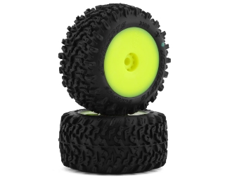 Picture of JConcepts Mini-B/Mini-T Scorpios Pre-Mounted Rear Tires (Yellow) (2) (Green)