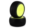Picture of JConcepts Fuzz Bite LP 2.2" Pre-Mounted Rear Buggy Carpet Tires (Yellow) (2)
