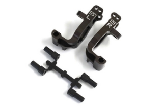 Picture of 17.5 Degree  Aluminum Front Hub Carrier Set, Gunmetal, for MP9