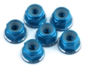 Picture of 1UP Racing 3mm Aluminum Flanged Locknuts w/Chamfered Finish (Blue) (6)