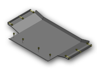 Picture of Jeep Grand Cherokee Transfer Case Skid Plate 99-04 WJ Clayton Off Road