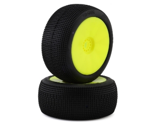 Picture of Pro-Motion Raptor 1/8 Truggy Pre-Mount Tires (Yellow) (2) (Clay)