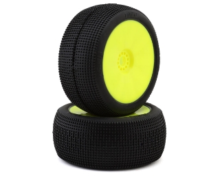 Picture of Pro-Motion Raptor 1/8 Truggy Pre-Mount Tires (Yellow) (2) (Soft)