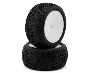 Picture of Pro-Motion Corsair 2.2" 1/10 Pre-Mounted Rear Buggy Tires (White) (2) (T1)