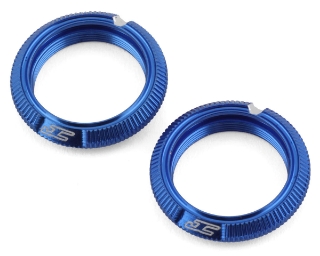 Picture of JConcepts Team Associated Fin Aluminum 13mm Shock Collars (Blue) (2)