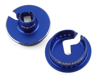 Picture of JConcepts Team Associated Fin Aluminum 13mm Shock Spring Cups (Blue)