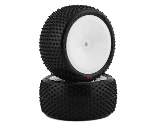 Picture of JConcepts Nessi 2.2" Pre-Mounted Rear Buggy Carpet Tires (White) (2) (Pink)