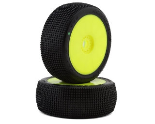 Picture of JConcepts Stalkers 1/8 Pre-Mounted Buggy Tire (2) (Yellow) (Green)