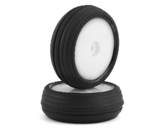 Picture of JConcepts Mini-B Hawk Pre-Mounted Front Tires (White) (2) (Green)