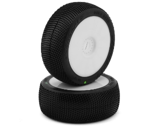 Picture of JConcepts Dirt Bite 1/8 Off-Road Buggy Pre-Mounted Tires (2) (White) (Green)