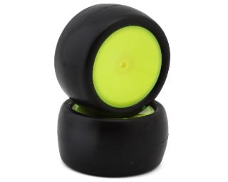 Picture of JConcepts Smoothie 3 2.2" Pre-Mounted Rear Buggy Tires (Yellow) (2) (Green)