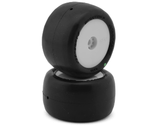 Picture of JConcepts Mini-B/Mini-T Smoothie 2 Pre-Mounted Rear Tires (White) (2) (Green)