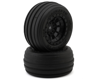Picture of JConcepts Hawk Pre-Mounted Sand Front Truck Tires w/Hazard Wheel (Platinum)