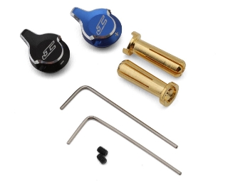 Picture of JConcepts Battery Plug Pull Grips w/5mm Bullet Connectors (Blue/Black)