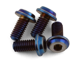 Picture of JConcepts 3x6mm "Top Hat" Titanium Screws (Blue) (4)