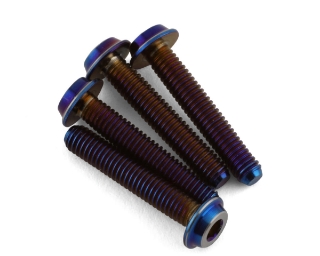 Picture of JConcepts 3x16mm "Top Hat" Titanium Screws (Blue) (4)