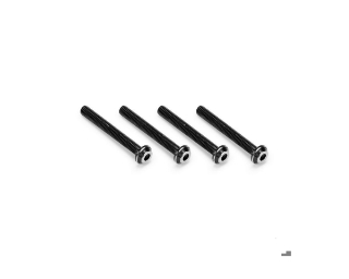 Picture of JConcepts 3x24mm Titanium Top Hat Screws (Black) (4)
