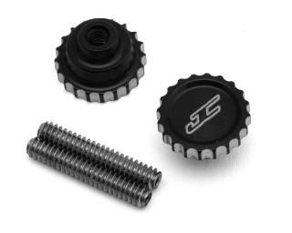 Picture of JConcepts RC10 Aluminum 4-40 Future Thumb Nuts w/Set Screws (Black) (2)