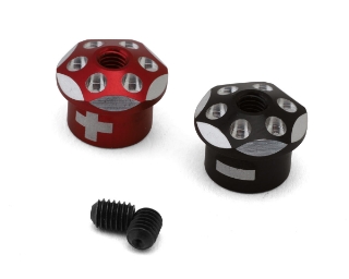 Picture of Yokomo Aluminum Battery Plug Grips (Red/Black)