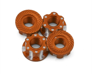 Picture of J&T Bearing Co. 4mm Machined Aluminum Wheel Nuts (Orange) (4)