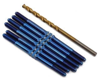 Picture of J&T Bearing Co. Associated T6.4 Titanium "Milled'' XD Turnbuckles (Blue)