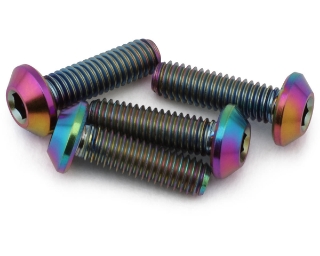 Picture of J&T Bearing Co. Flat Top Titanium Screw Pack (Oil Slick) (4) (10mm)