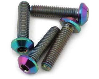 Picture of J&T Bearing Co. Flat Top Titanium Screw Pack (Oil Slick) (4) (12mm)