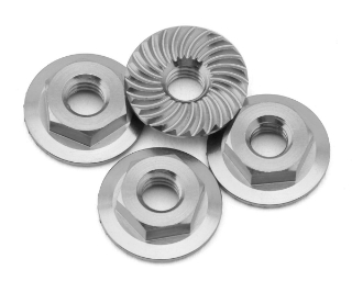 Picture of J&T Bearing Co. Titanium 4mm Surelock Wheel Nuts (Natural)