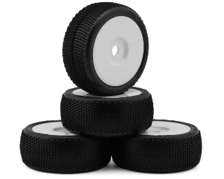 Picture of TZO Tires 200 1/8 Buggy Pre-Glued Tire Set (White) (4) (Soft)