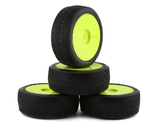 Picture of TZO Tires 401 1/8 Buggy Pre-Glued Tire Set (Yellow) (4) (Soft)