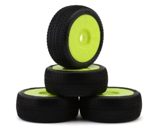 Picture of TZO Tires 500 1/8 Buggy Pre-Glued Tire Set (Yellow) (4) (Soft)