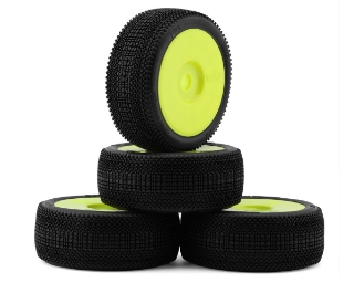 Picture of TZO Tires 501 1/8 Buggy Pre-Glued Tire Set (Yellow) (4) (Medium)
